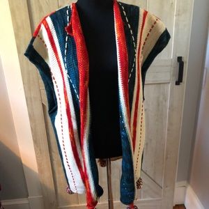 Knitted one-of-kind Boho vintage vest